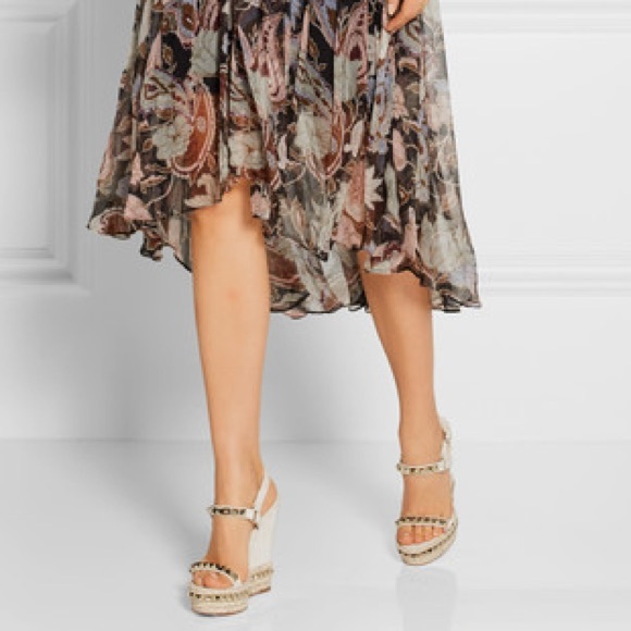 Christian Louboutin Cataclou 140 embellished cork wedge sandals, 39 - Picture 3 of 11